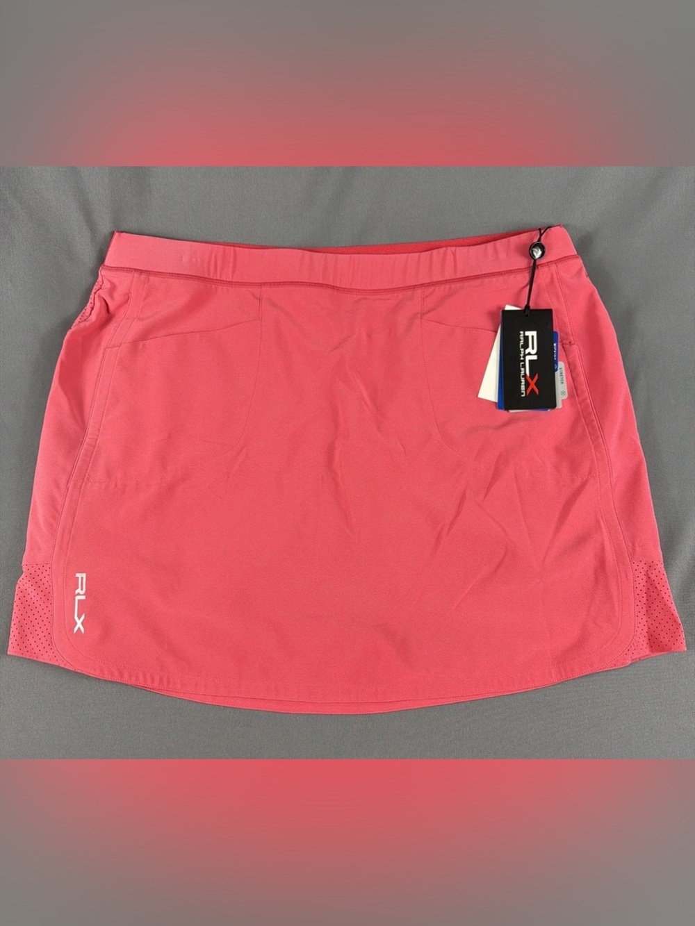 RLX Ralph Lauren Womens Golf Skort Large Pink Red Polyester Spandex